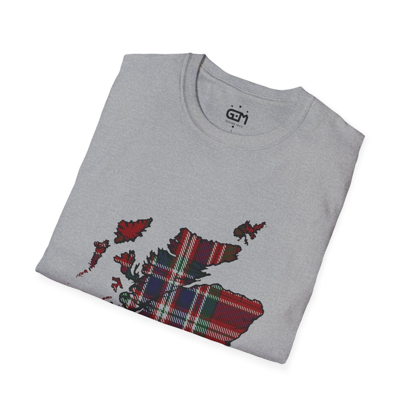 Scotland Tartan Map Softstyle Unisex T-Shirt - MacFarlane Tartan Tee