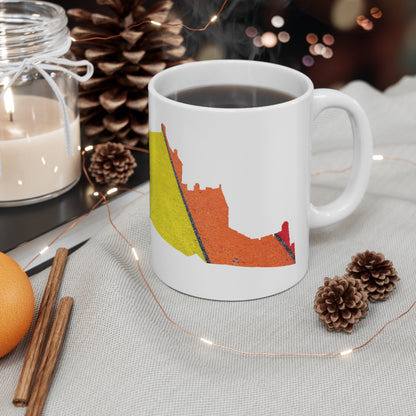 Edinburgh Castle Pride Road Art Mug, White