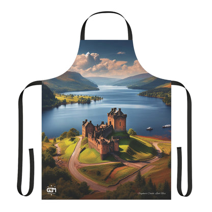 Urquhart Castle - Loch Ness Apron, Scottish Cooking Apparel, Chef Accessory