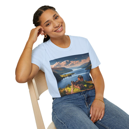 Urquhart Castle - Loch Ness Softstyle T-Shirt, Unisex Tee, Scottish Landmarks, Various Colours