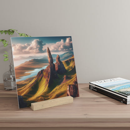 Summer Collection Gallery Stand Old Man of Storr Isle of Skye, Oak Picture Stand, Scotland Art, Scenery, Landmarks, Various Sizes