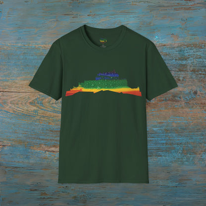 Edinburgh Castle Pride Rain Art Unisex T-Shirt