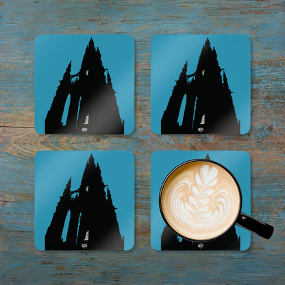 Scotland Art Cork Coaster Set - Silhouettes