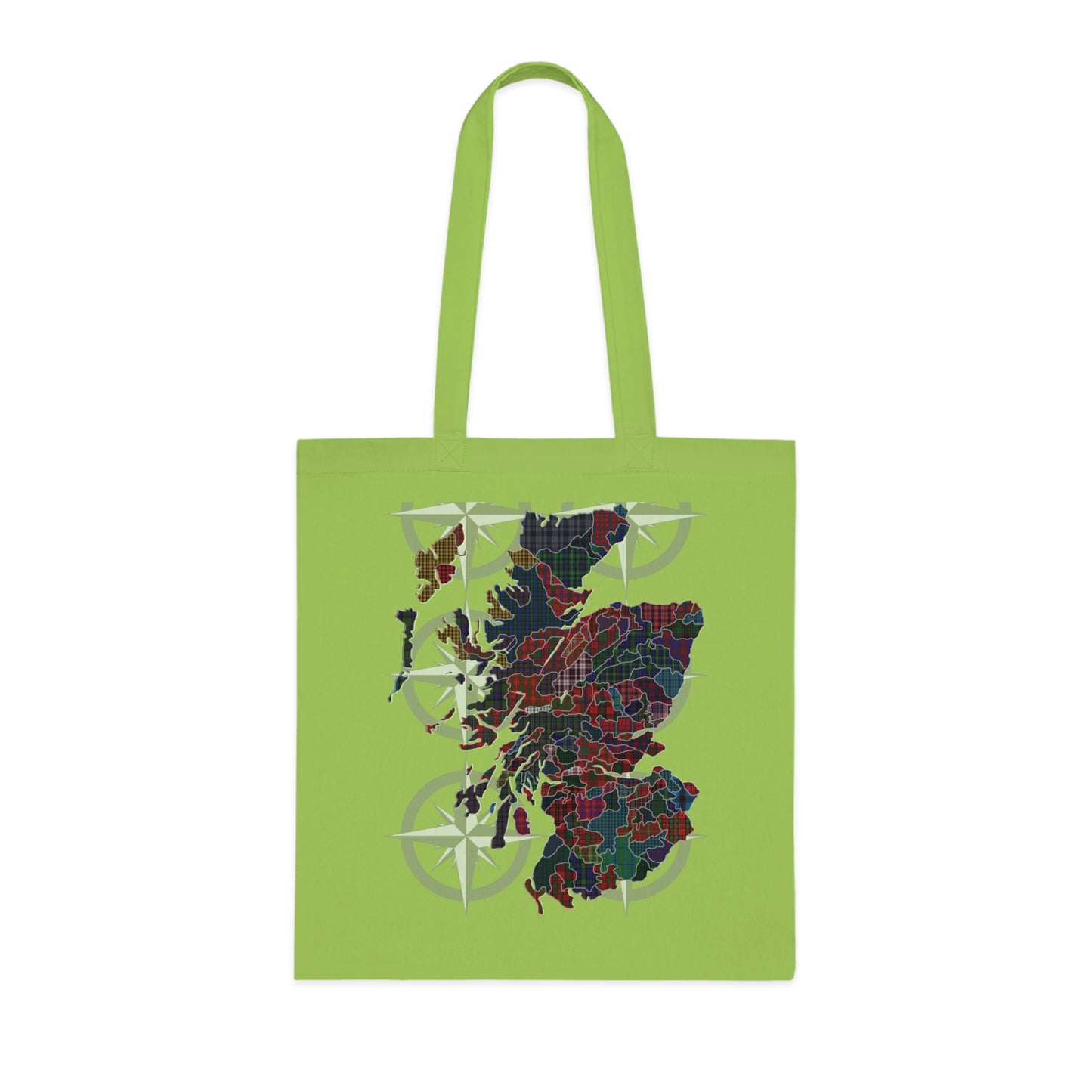 Scotland Tartan Clan Map Cotton Tote Bag