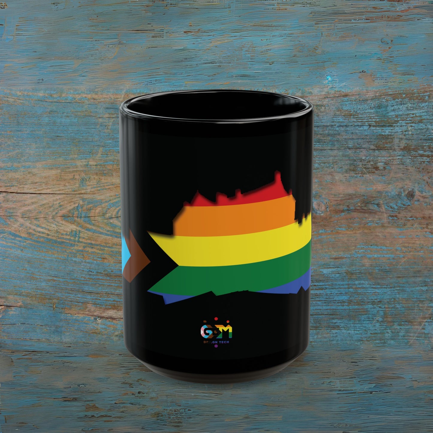 Edinburgh Castle Pride Progress Art Mug, Black