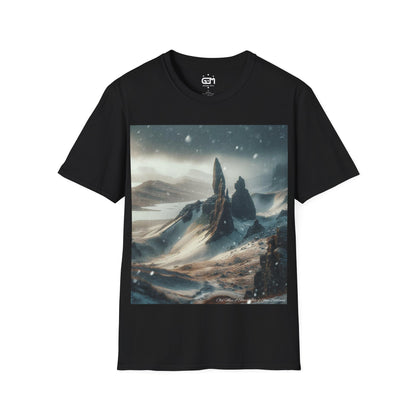 Old Man of Storr Winter Softstyle T-Shirt, Unisex Tee, Scotland Shirt, Scottish Landmark, Nature, Scenery, Various Colours