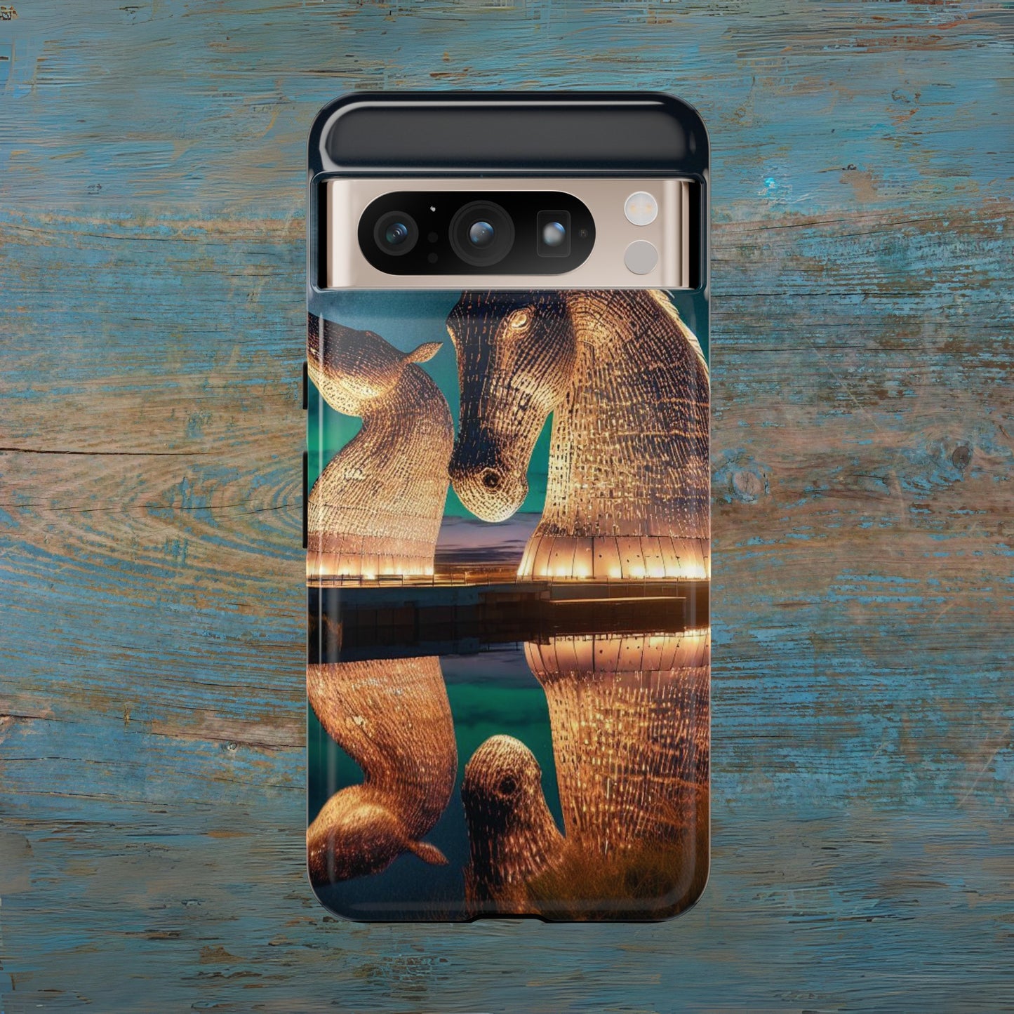 Kelpies Northern Lights Art Phone Case, Scotland, Various