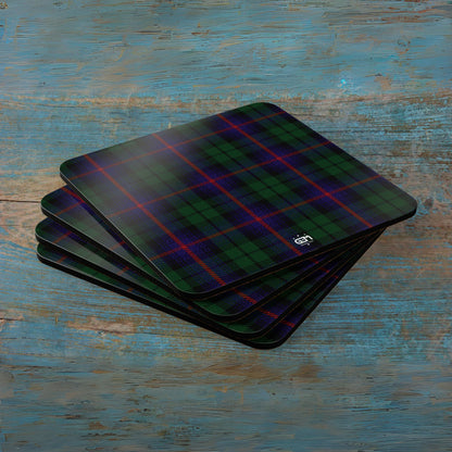Scottish Tartan Cork Coaster Set (T-Z)