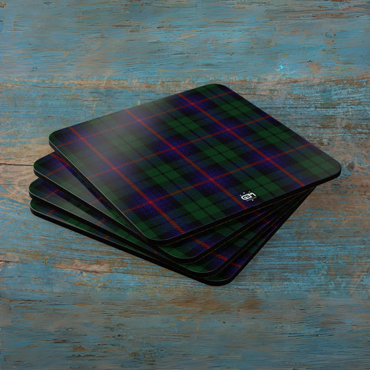 Scottish Tartan Cork Coaster Set (T-Z)
