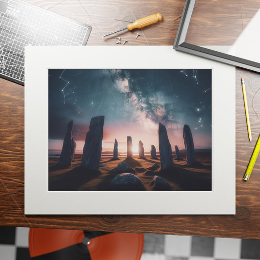 Callanish Standing Stones Fine Art Print, Scotland Art, Paper Frame, Various Sizes, Horizontal