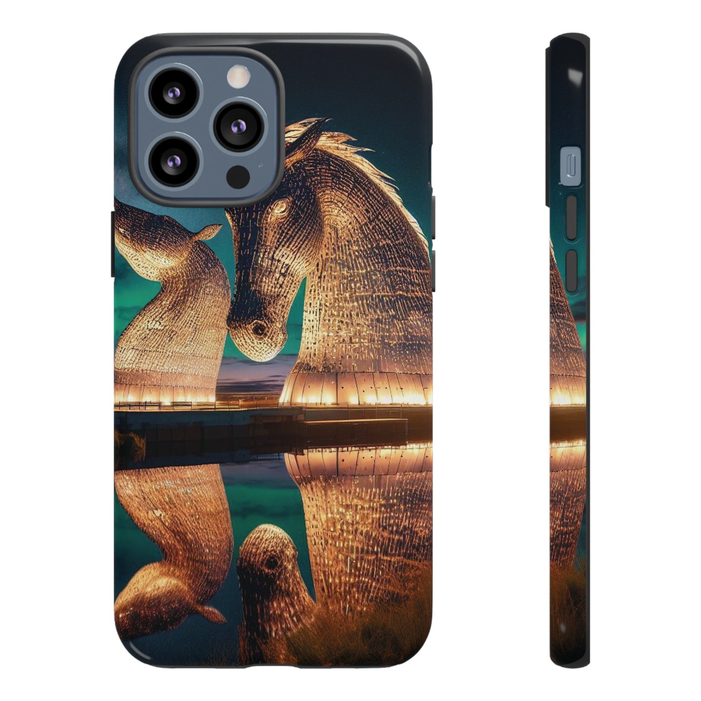 Kelpies Northern Lights Art Phone Case, Scotland, Various