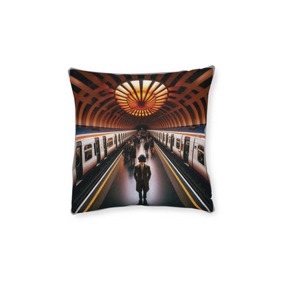 Glasgow's Clockwork Orange Subway Square Cushion, Various Sizes