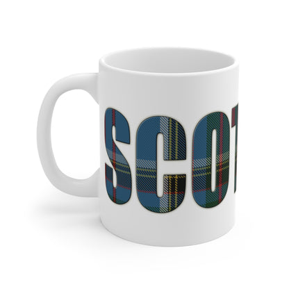 Scotland Lettering Tartan Mug 11oz, Anderson Old Tartan