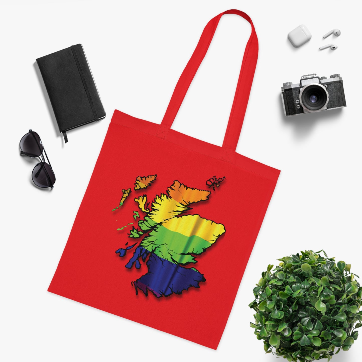 Scotland Pride Flag Map Cotton Tote Bag