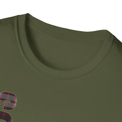 Tartan Scotland Lettrage Softstyle T-shirt unisexe, MacPherson Tartan Tee 