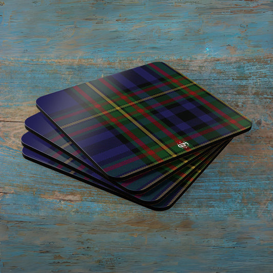 Scottish Tartan Cork Coaster Set (G-L)