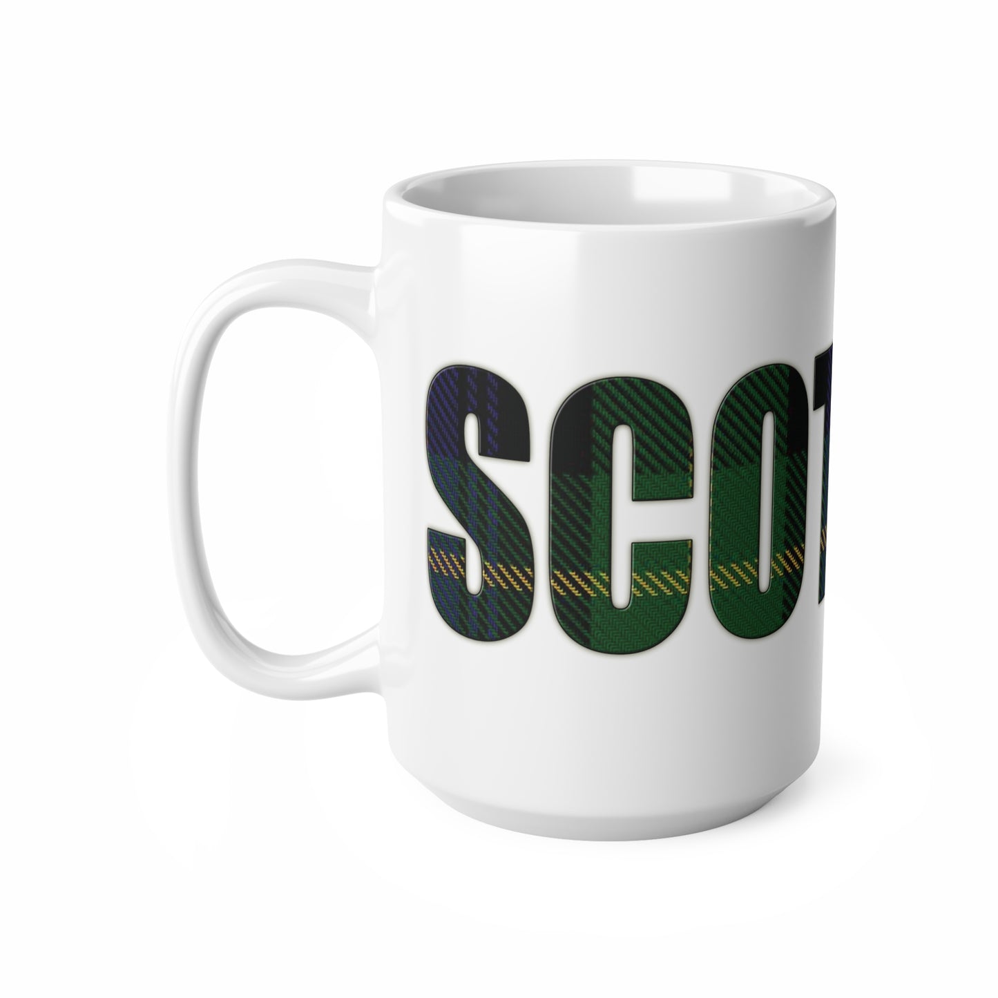 Scotland Tartan Mug - Farquharson, Coffee Cup, Tea Cup, Scotland, White