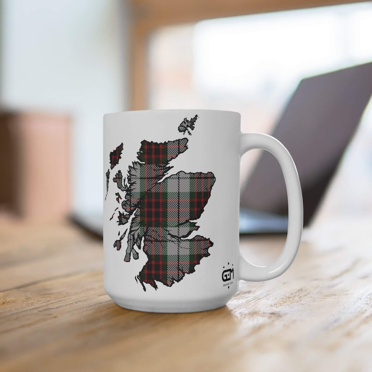 Scotland Map Mug 15oz, Fraser Dress Tartan