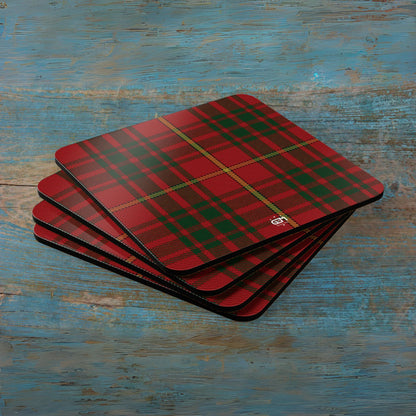 Scottish Tartan Cork Coaster Set (A-F)