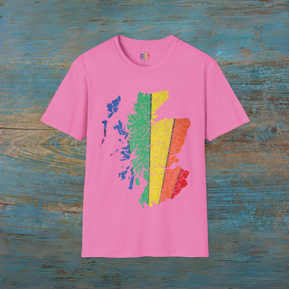 Scotland has PRiDE Road Clan Regions Map Unisex T-Shirt, Various Colours