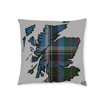 Reversible Square Cushion : Stag / Scotland Map - Anderson Old Tartan, Various Sizes