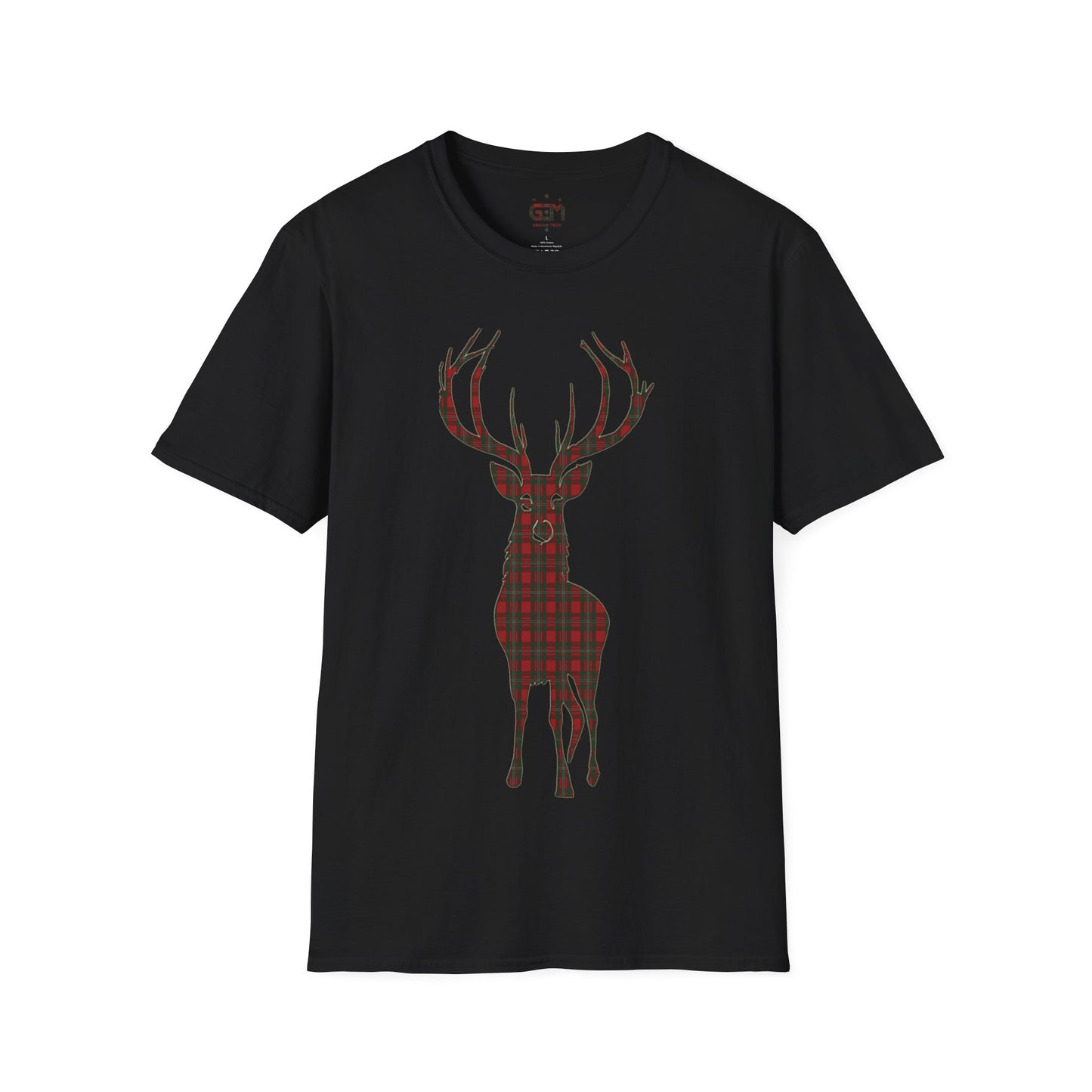 Tartan Stag Softstyle T-Shirt - MacGregor Tartan, Unisex Tee, Scottish Scenery, Various Colours