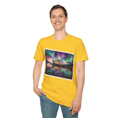 Postcard Eilean Donan Castle Art Softstyle T-Shirt, Unisex Tee, Scotland Shirt, Various Colours