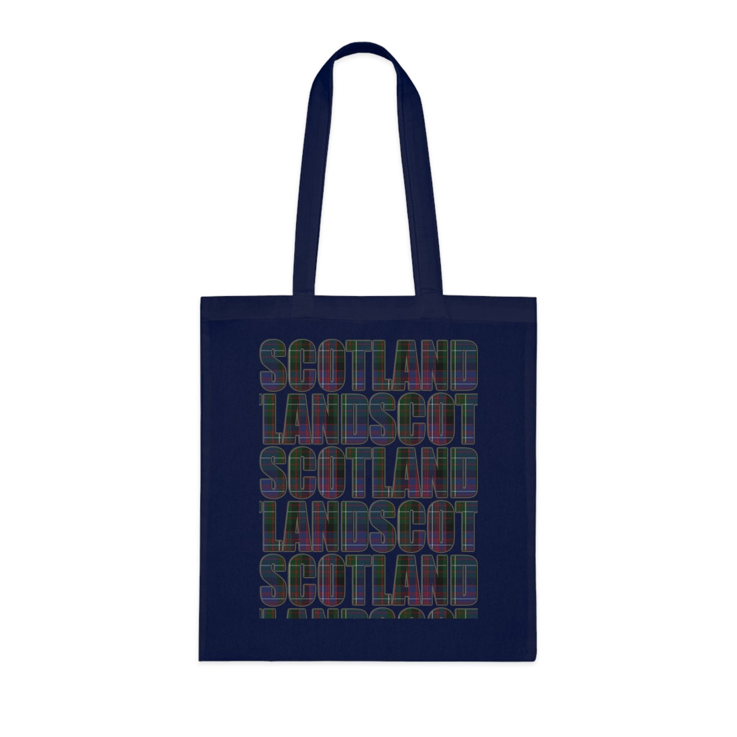 Reversible Scotland Tartan Map Cotton Tote Bag - Rankin Tartan