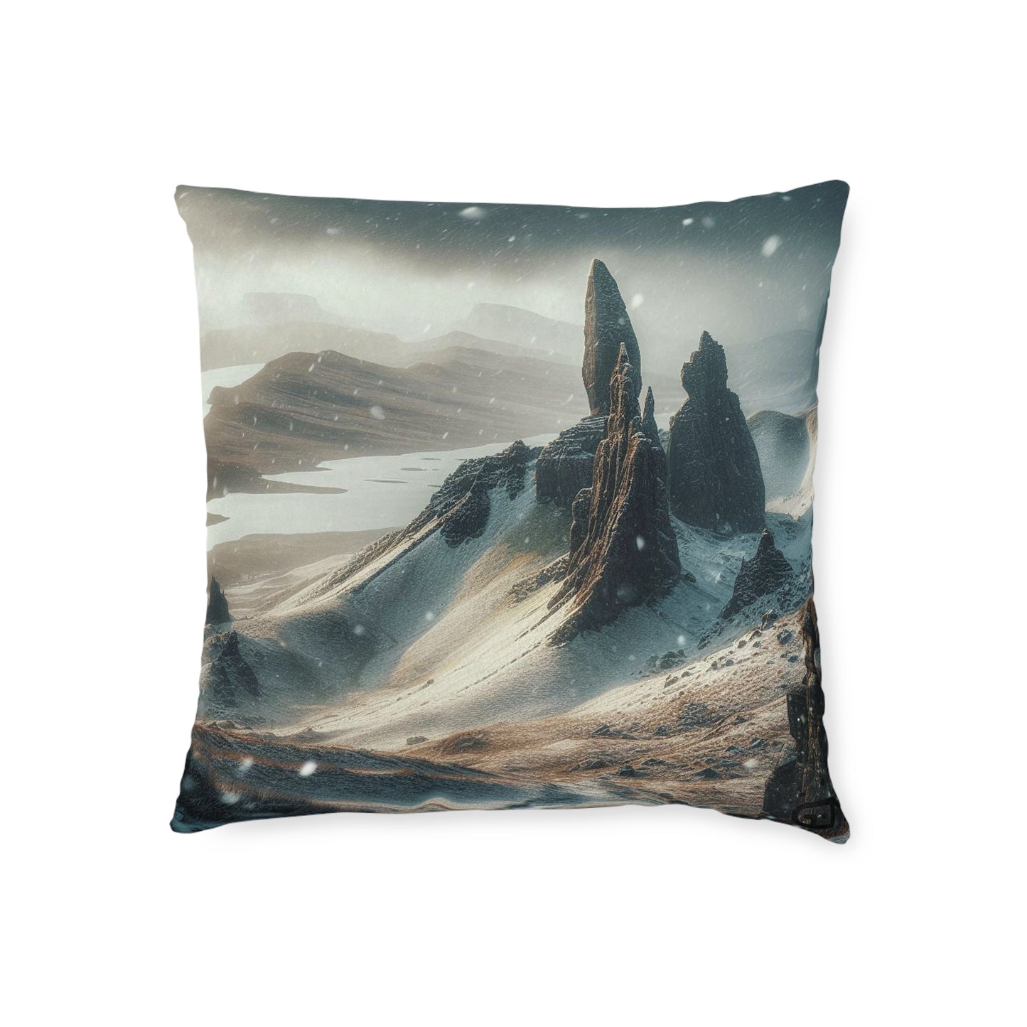 Reversible Square Cushion : Isle of Skye Old Man of Storr, Various Sizes