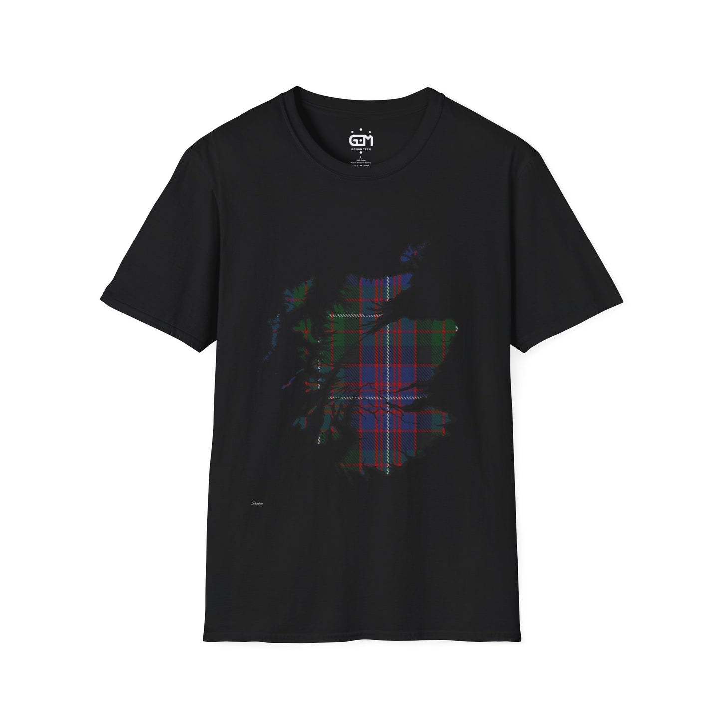 Scotland Tartan Map Softstyle Unisex T-Shirt - Rankin Tartan Tee