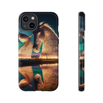 Kelpies Northern Lights Art Phone Case, Scotland, Various