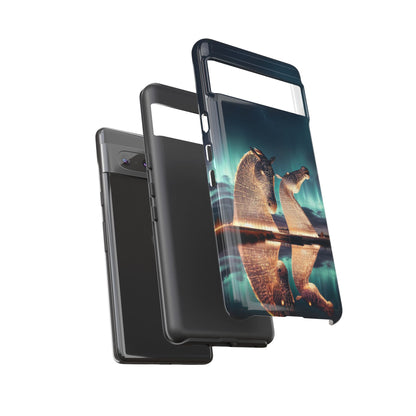 Kelpies Northern Lights Art Variant Phone Case, Scotland, Google