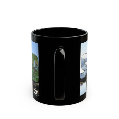 Eilean Donan Castle Scotland Mug, Coffee Cup, Tea Cup, Scottish Art, Scottish Landmarks, Scottish Nature, Black