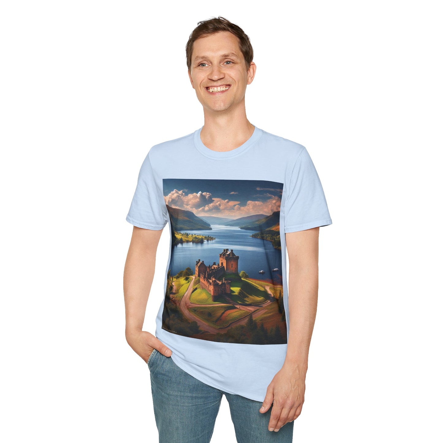 Urquhart Castle - Loch Ness Softstyle T-Shirt, Unisex Tee, Scottish Landmarks, Various Colours