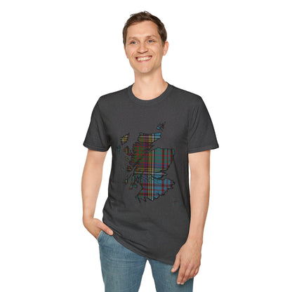 Tartan Ecosse Carte Softstyle T-Shirt Unisexe - Anderson Tartan Tee 