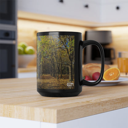 Autumn in Scotland Photo Mug, Coffee Cup, Tea Cup, Scottish Art, Scottish Parks, Scottish Nature, Strathclyde Country Park, Black