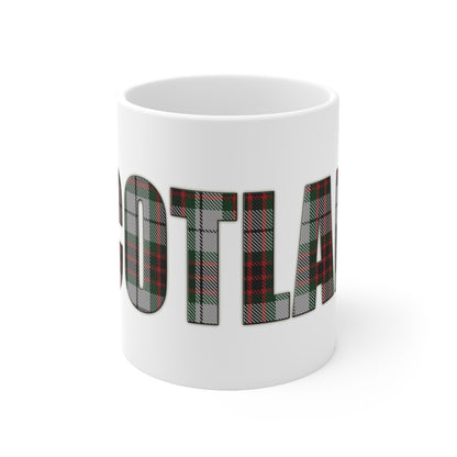 Scotland Tartan Mug - Fraser, Coffee Cup, Tea Cup, Scotland, White