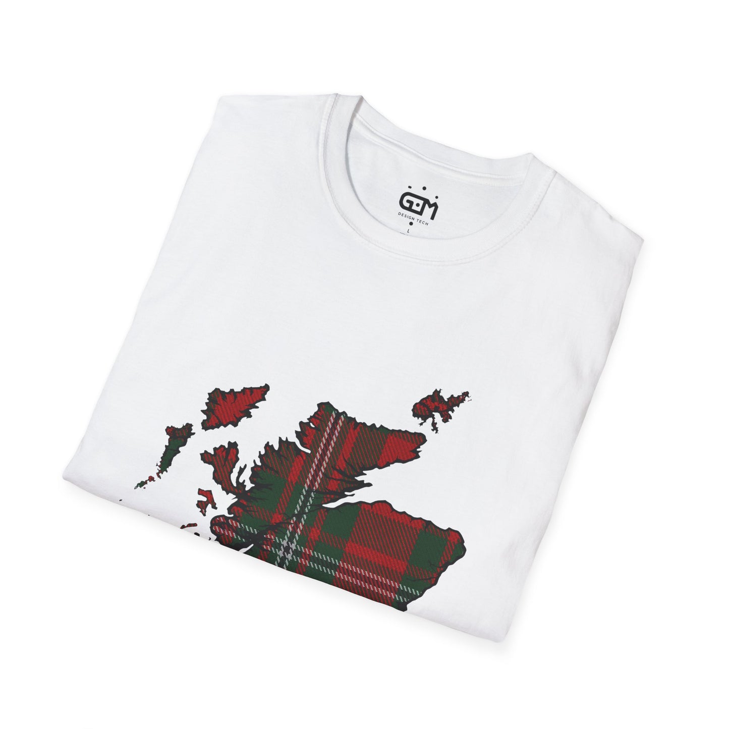 Scotland Tartan Map Softstyle Unisex T-Shirt - MacGregor Tartan Tee