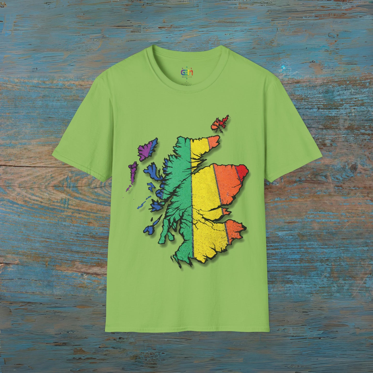 Pride Road Scotland Map Unisex T-Shirt, Various Colours