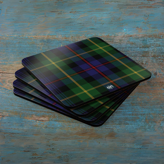 Scottish Tartan Cork Coaster Set (A-F)