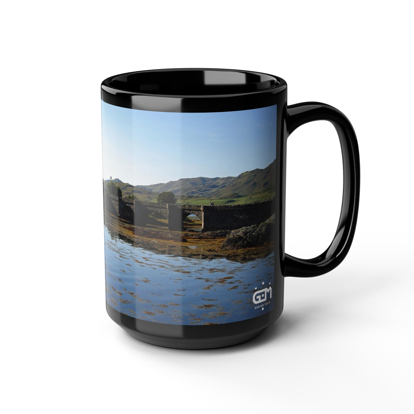 Eilean Donan Castle Photo Mug, Coffee Cup, Tea Cup, Scottish Art, Scottish Landmarks, Scottish Nature, Black