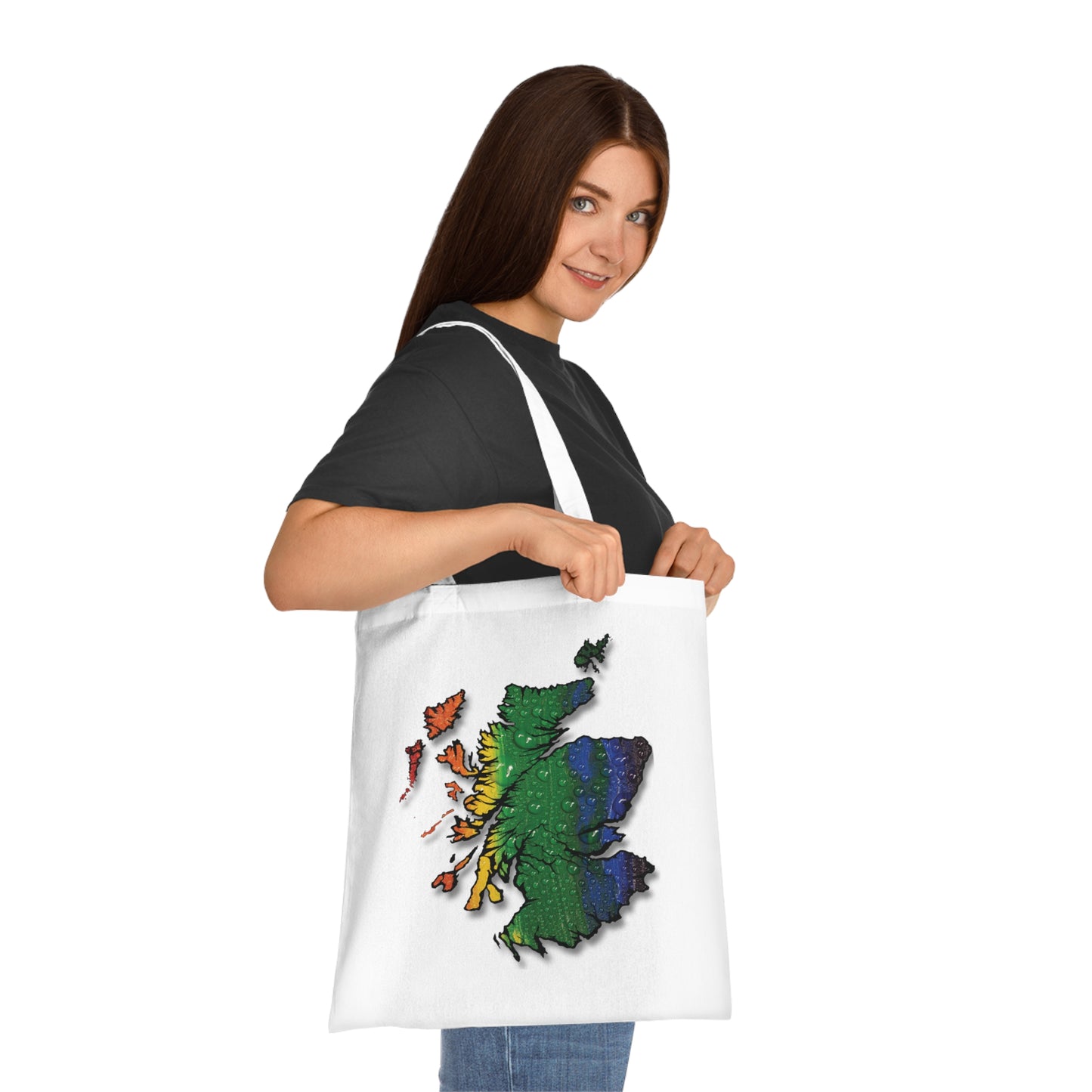 Scotland Pride Rain Map Cotton Tote Bag