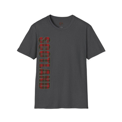 Scotland Lettering MacGregor Tartan Softstyle T-Shirt, Unisex Tee, Various Colours