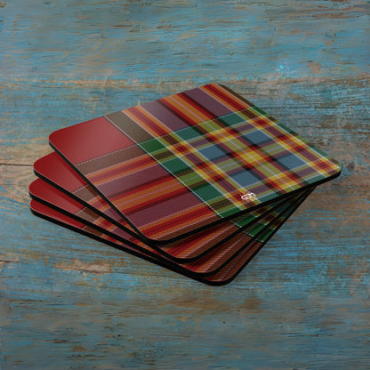 Scottish Tartan Cork Coaster Set (A-F)