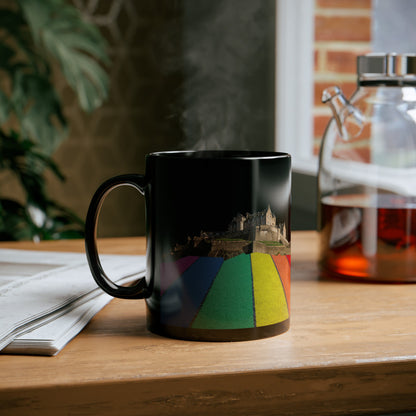 Pride Road Rock Edinburgh Castle Photo Mug, Black