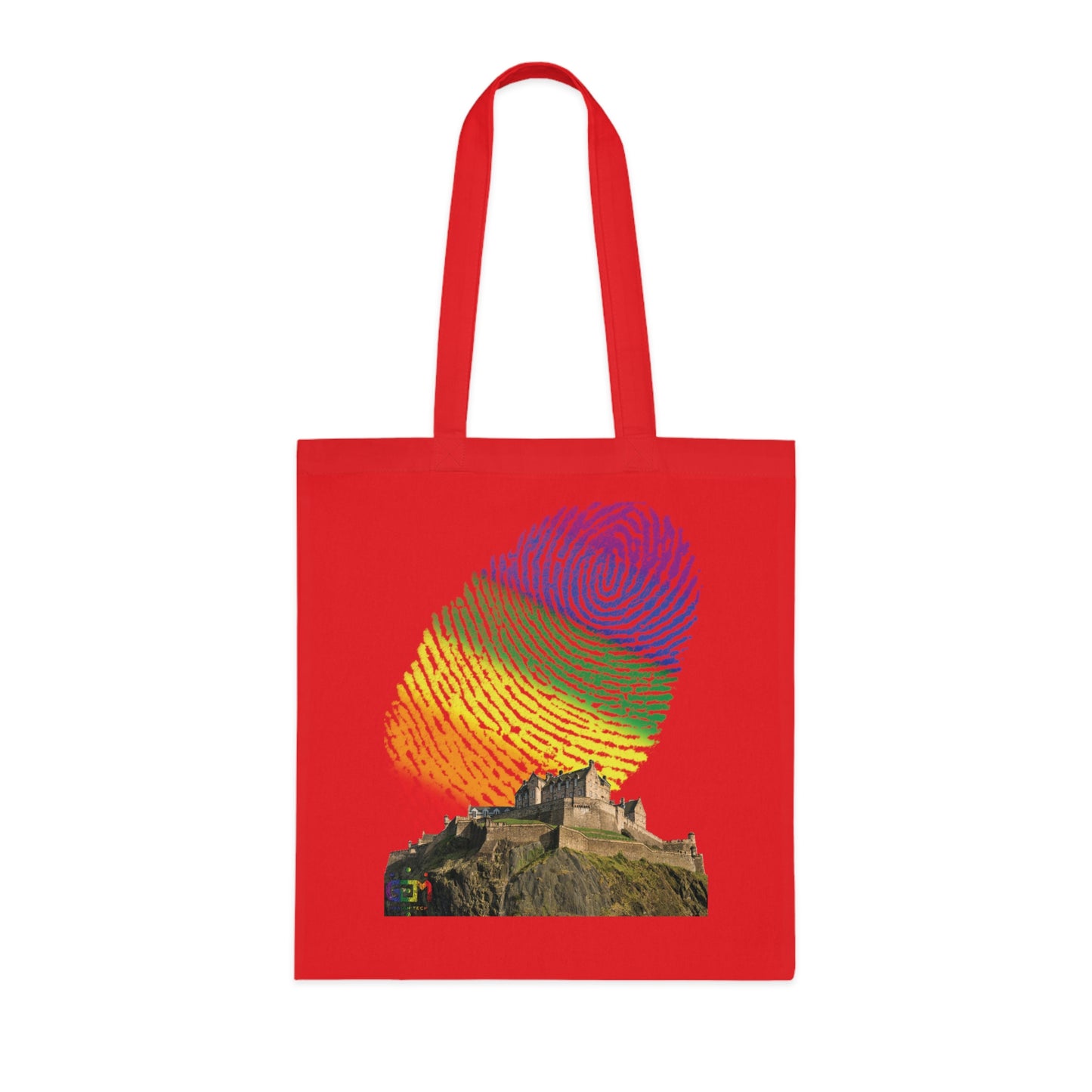 Edinburgh Castle Pride Fingerprint Sky Cotton Tote Bag