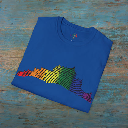 Edinburgh Castle Pride Fingerprint Art Unisex T-Shirt