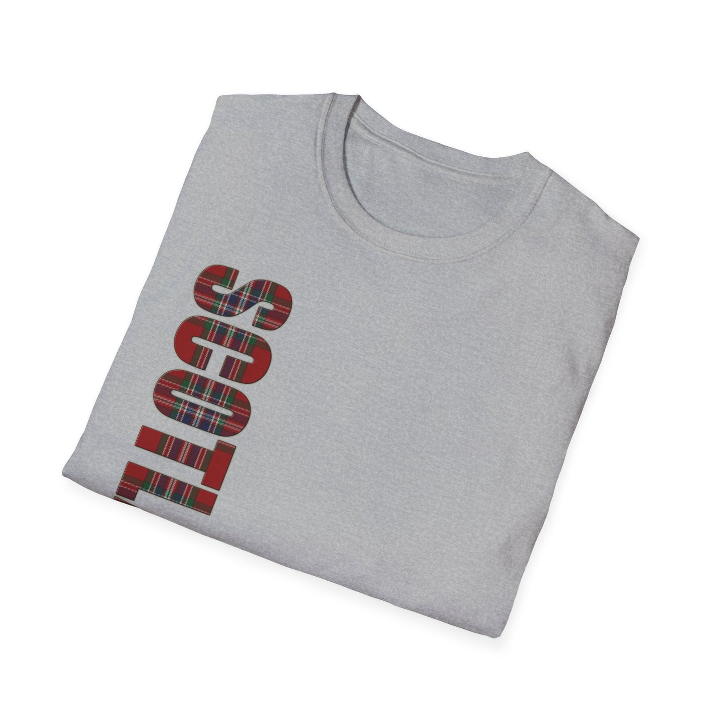 Tartan Scotland Lettering Softstyle Unisex T-Shirt, MacFarlane Tartan Tee