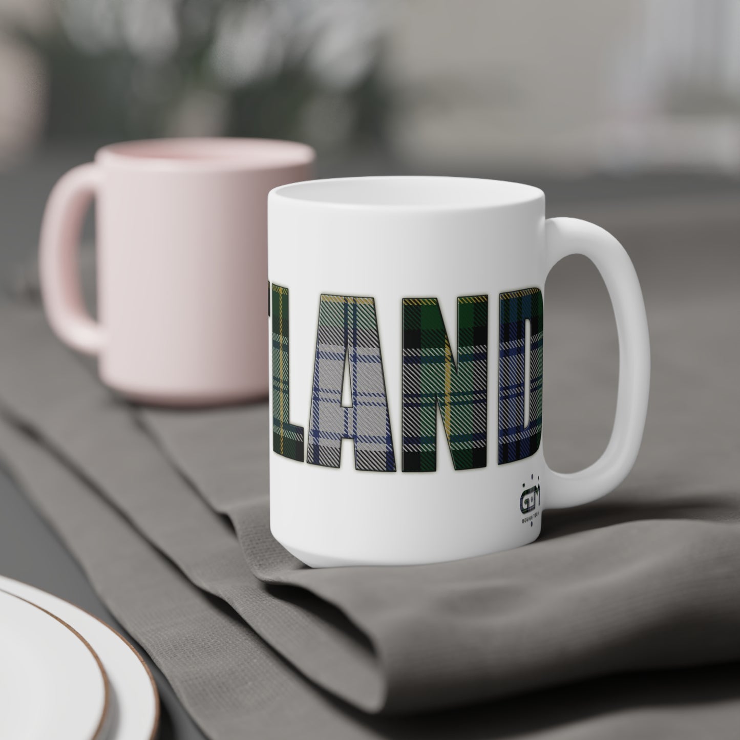 Scotland Tartan Mug - Gordon Dress Tartan, Various Sizes