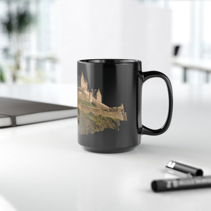 Edinburgh Castle on the Rock Photo Mug, Black